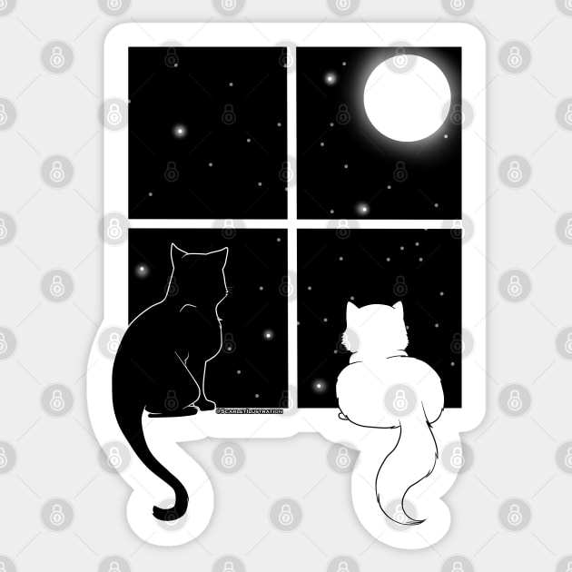 Cats_Yin Yang Sticker by ScarletEricson